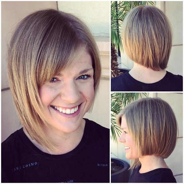 Bob hairstyle is not symmetrical with explosions