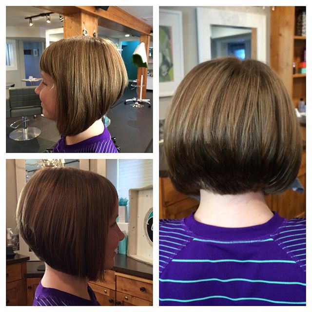 Nice short bob hairstyle with bangs for girls