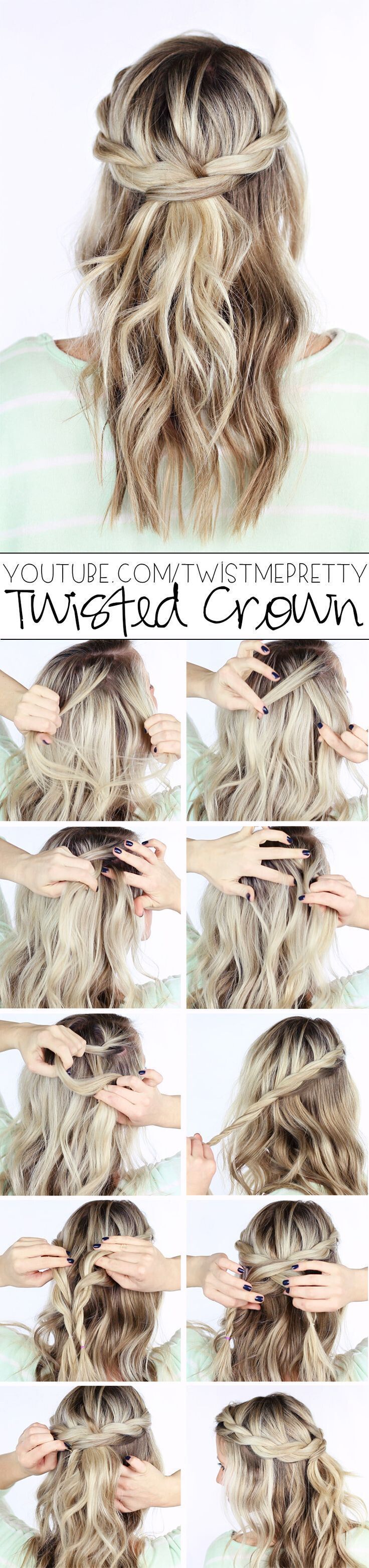 DIY wedding hairstyle - half a half hairstyle hairstyle below