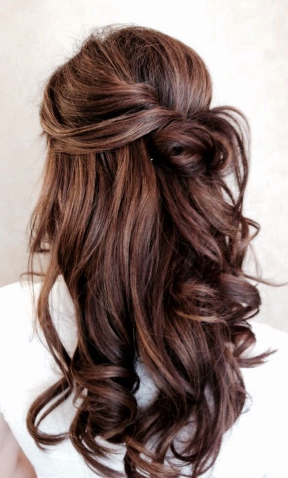 Dark hair color with long hair