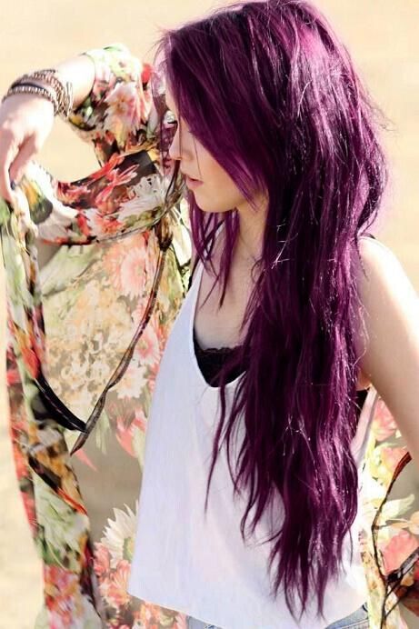 Dark purple hair color