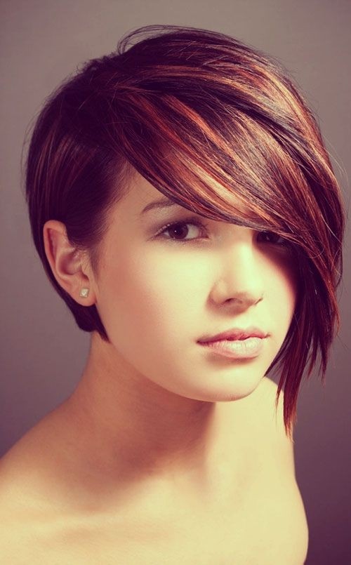 Dark red hair color tone is especially for elegant youth