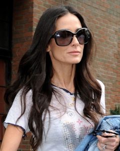 Demi Moore Layered Long Wavy Hairstyles