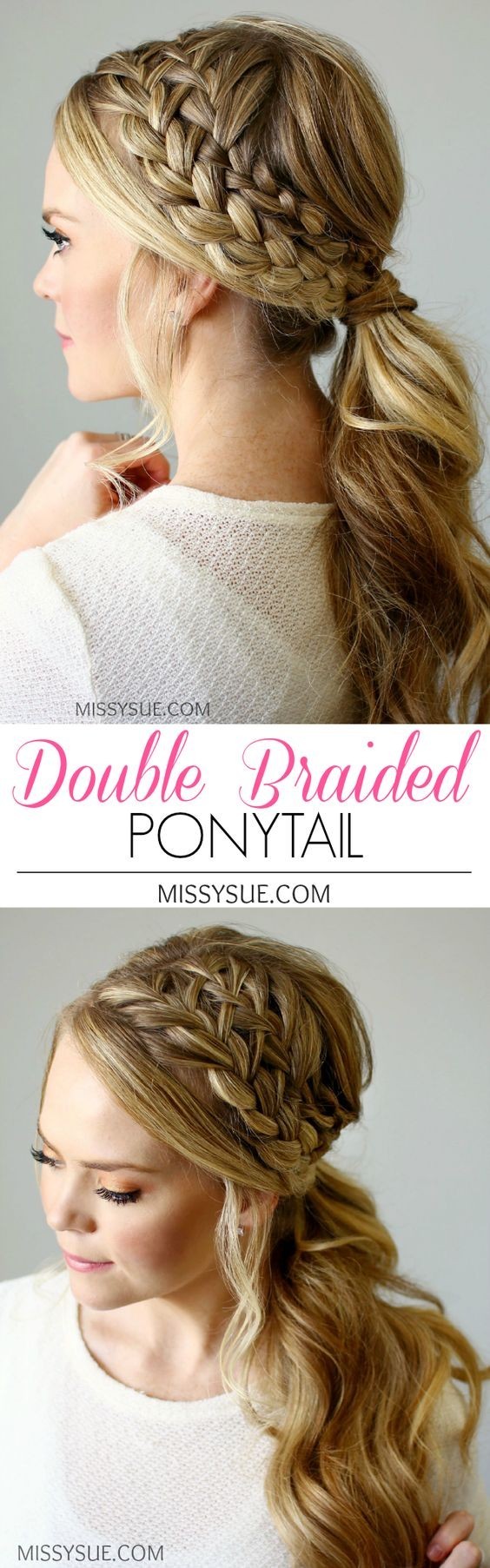 Double horse tail tail style - beautiful hairstyles for women