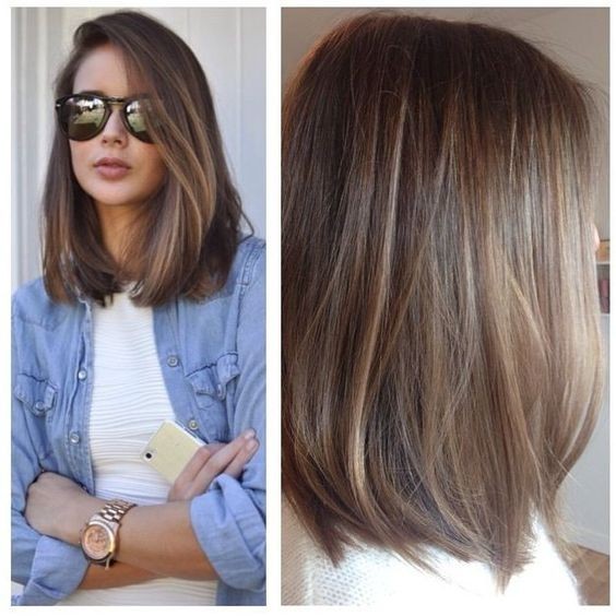 Easy-Balayage-Straight-LOB-Hair-Hair-Women-Medium-Haircuts 2017