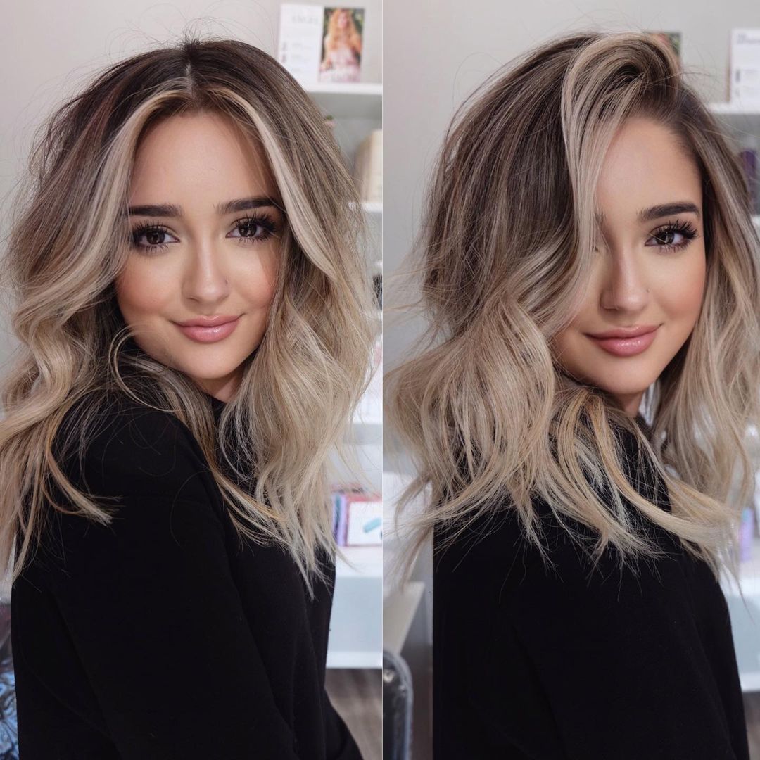 Easy daily hairstyles for medium -length hair - medium shave with color ideas 2021-2022