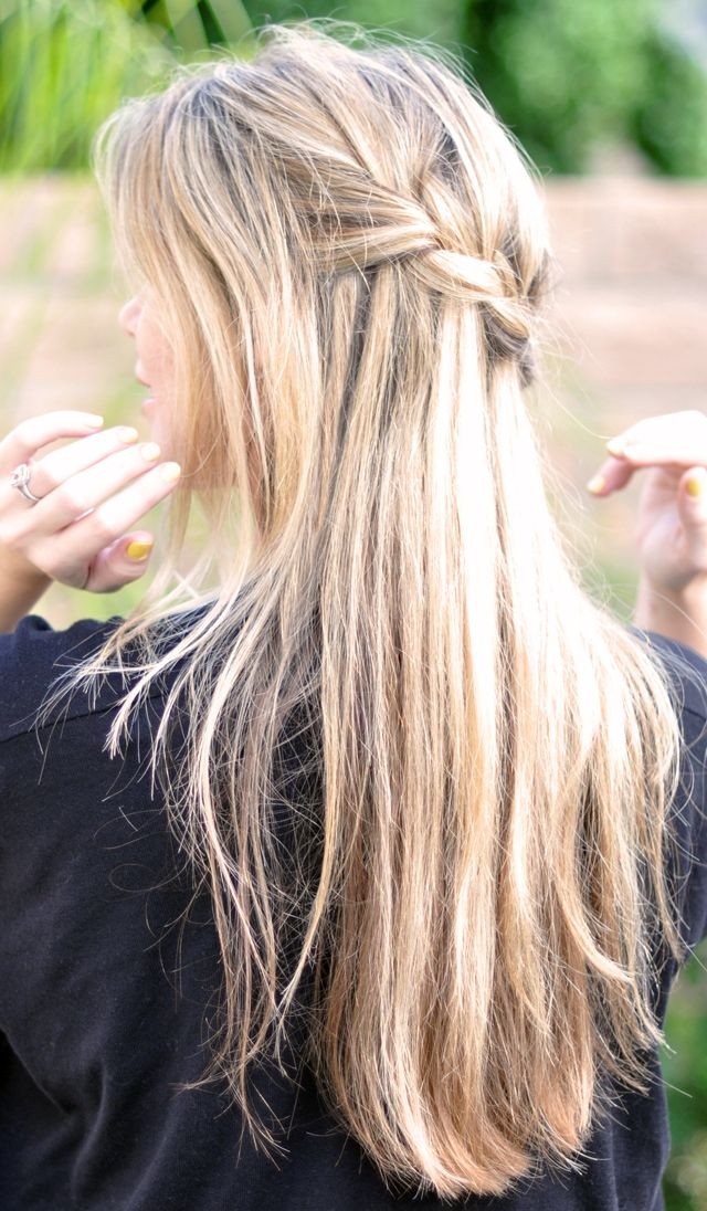 Easy French braid for long hair