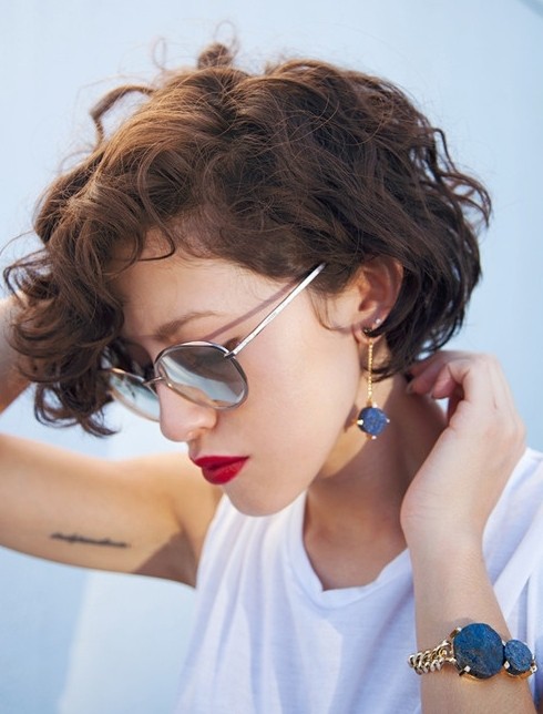 Short curly haircuts short summer