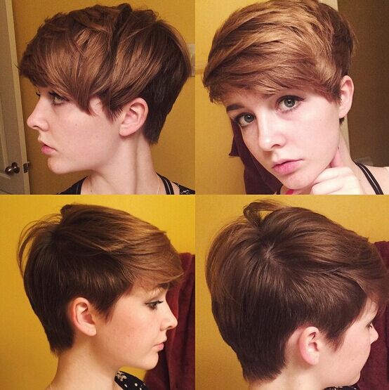Easy short haircut with side bangs