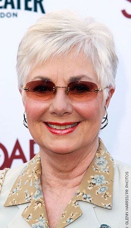 Short hairstyles for older women with glasses