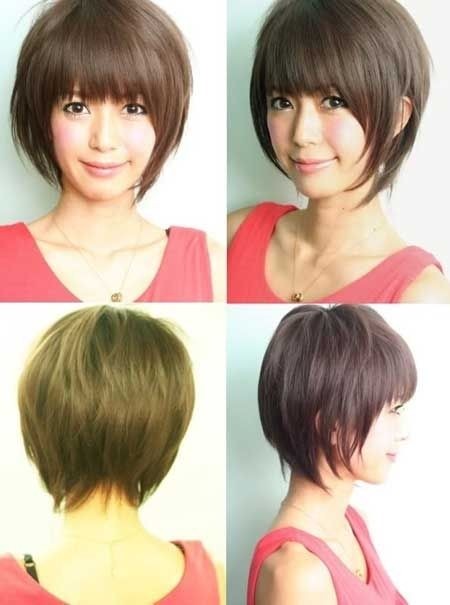 Easy straight Popbop with explosions - short Asian hairstyles for girls