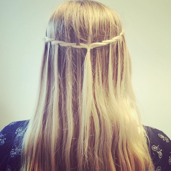 Easy waterfall braid
