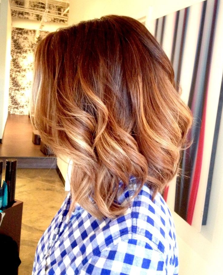 Hair hairstyle every day for hair length - bob ombre with waves