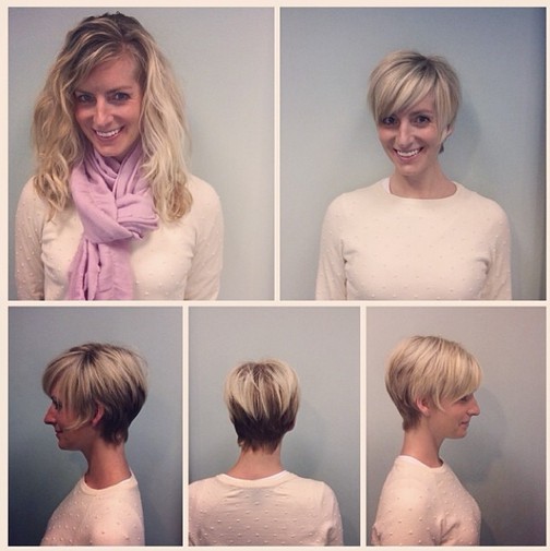 Daily hairstyles for short soft hair: cut Pixi hair before and after