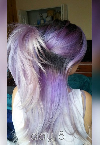 Long -haired fashion colors - half a horse tail