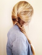 The ponytail braid for long straight hair