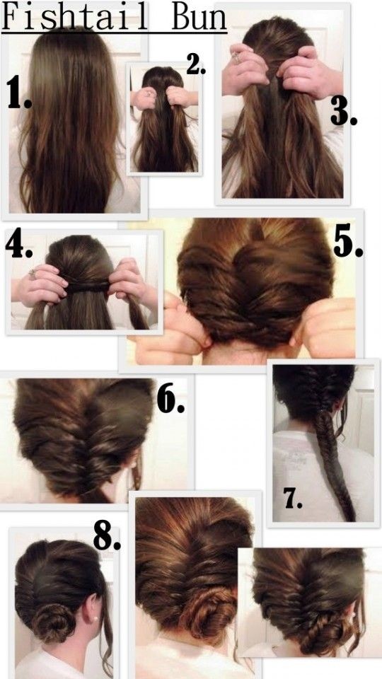Bun Updos tutorial from the fishtail