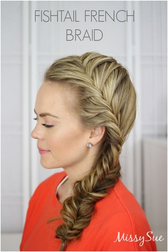 French tail braid: sidebrossing side hairstyles for every day