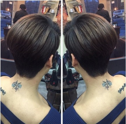 Display back hair for women short hair