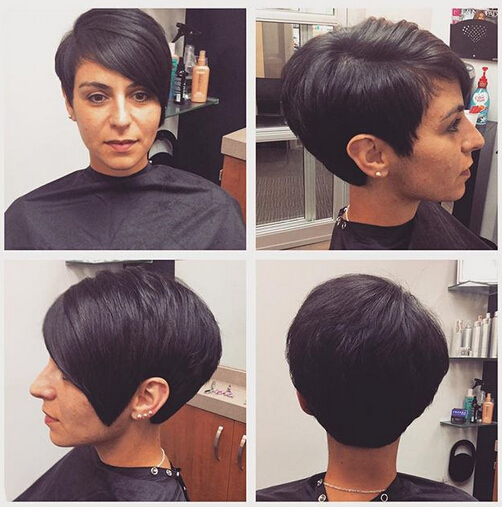 Official short hairstyles with the shape of the heart's face