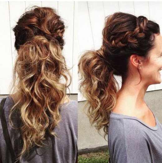 French hairstyle a horse tail braid for long hair - long hairstyles