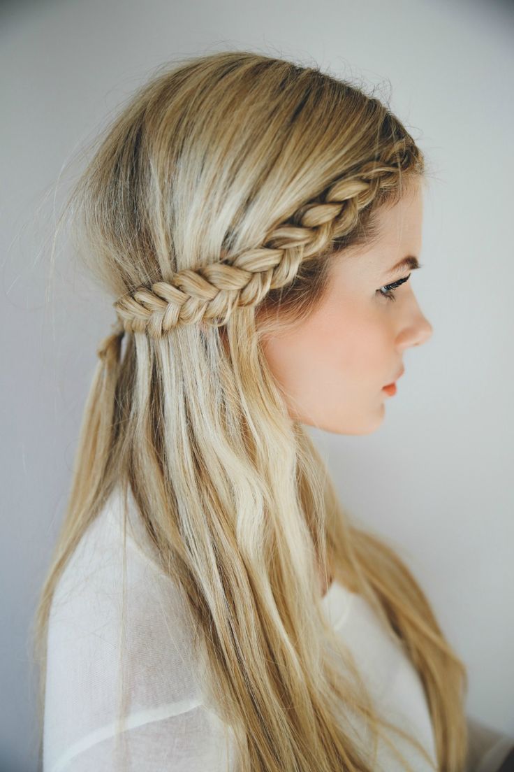 Front grade braid, educational video - half hairstyles half down