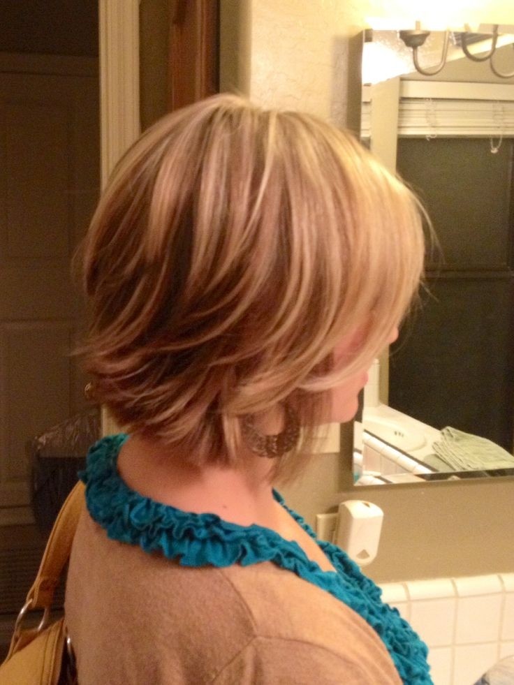 The hairstyle with a fun short layer for women