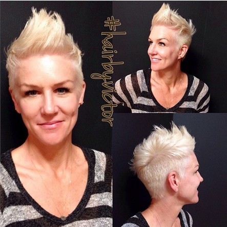 Unconventional blonde, Pixse Spikey cut