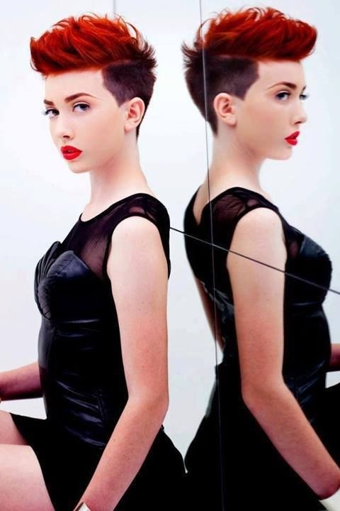 Unconventional hairstyle for short hair