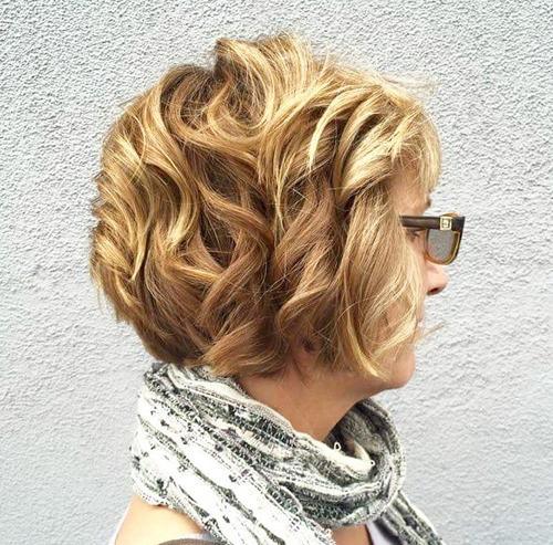 Gold curly hair