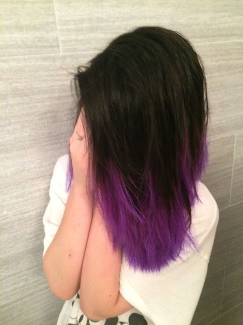 Wonderful hairstyles for purple hair dye