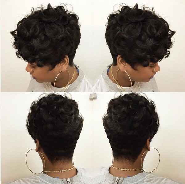Wonderful, wavy and curly shave - short hairstyles for black women