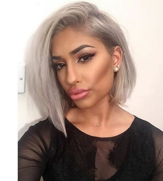 Short Gray Bob - hair color trends 2016