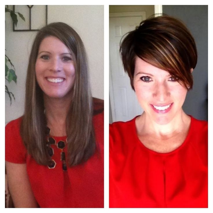 Hair before and after pictures: short hairstyles for the long face