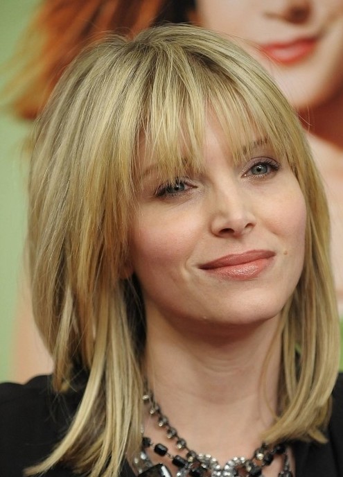 Hairstyles for medium length hair, sharp bangs