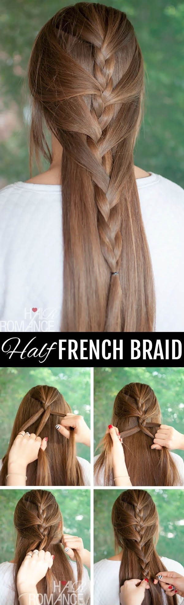 Half a French hairstyle tutorial tutorial: Long long hairstyles ideas