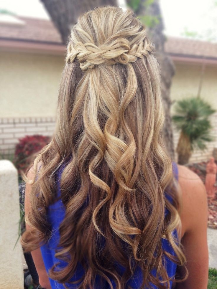 Half hair style half down with a braid - concert 2015 concert