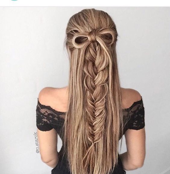 Half hairstyles half down to adjust - a young style