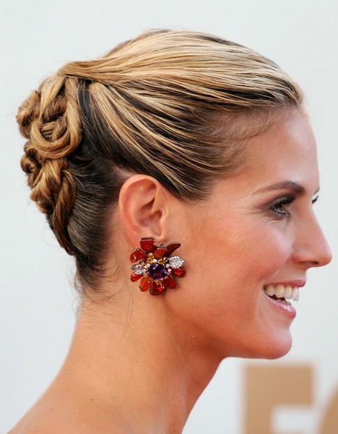 Heidi Klum Hairstyles: Twised Updo Hairstyle