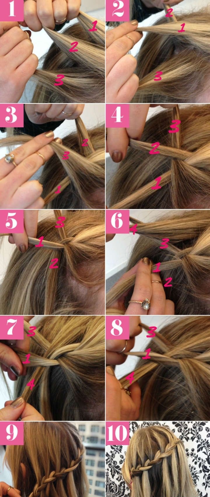 How to do a waterfall for a waterfall: teaching easy hairstyles