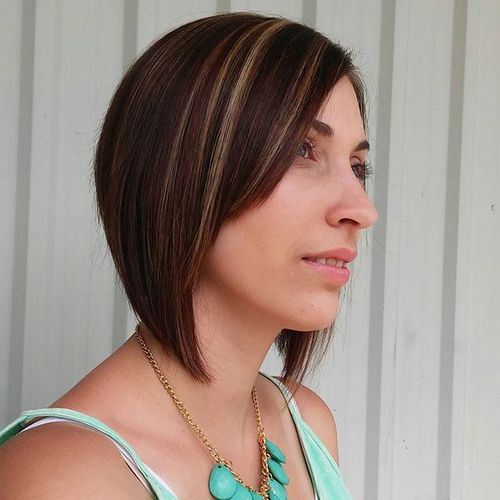 Inverted bob with prominent points