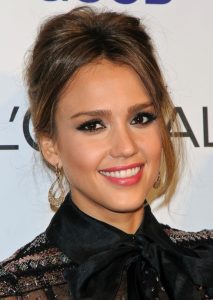 Jessica Alba Formal Updo Hairstyle for Prom