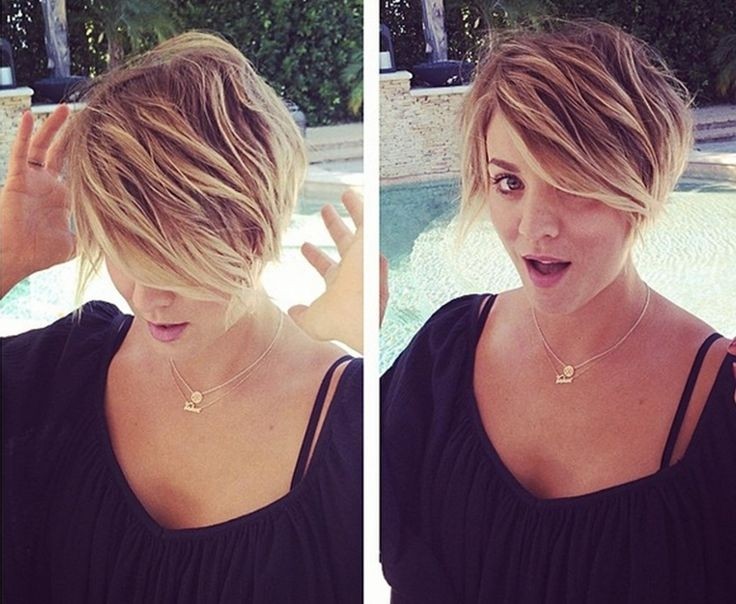 Kaley Cuoco short hair styles - chaotic haircuts for the spring and summer semester