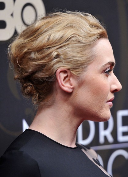 Kate Winslet Chignon Hairstyles for Wavy Hair