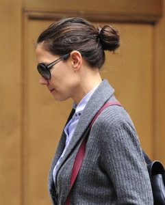 Katie Holmes Chignon Hairstyle for Long Hair