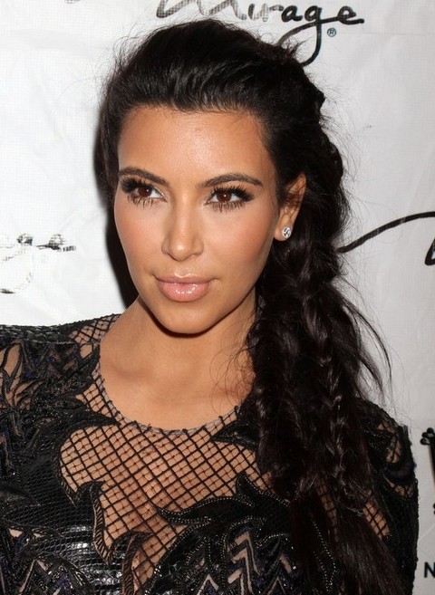 Kim Kardashian Long Hairstyles: 2014 brand horse tail