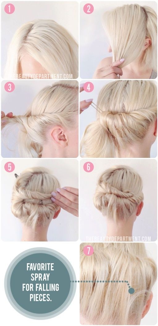UPDO tie knot for short hair