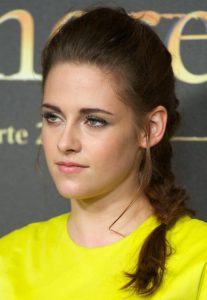 Kristen Stewart Braided Ponytail Hairstyle for Long Hair