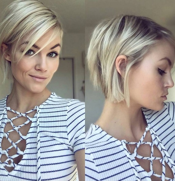 Short hairstyle with blonde layers - easy hair styles for the girl