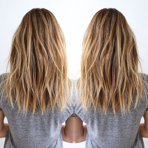 Classes, brown, blonde with a tage - hairstyle length of the shoulder for thick hair 2017